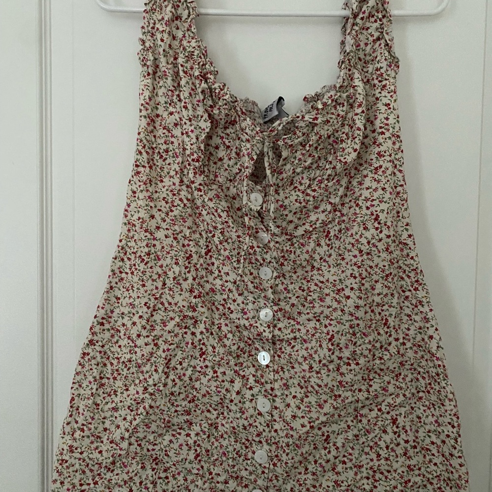 Princess Polly Red Floral Ruffle mini dress